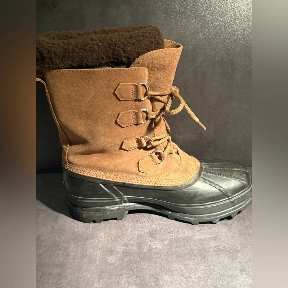 Sorel Tan and Black Winter Boots Size 10
